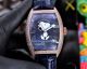Replica Franck Muller Crazy Hours Black Dial Diamond Bezel Black Leather Strap Watch (7)_th.jpg